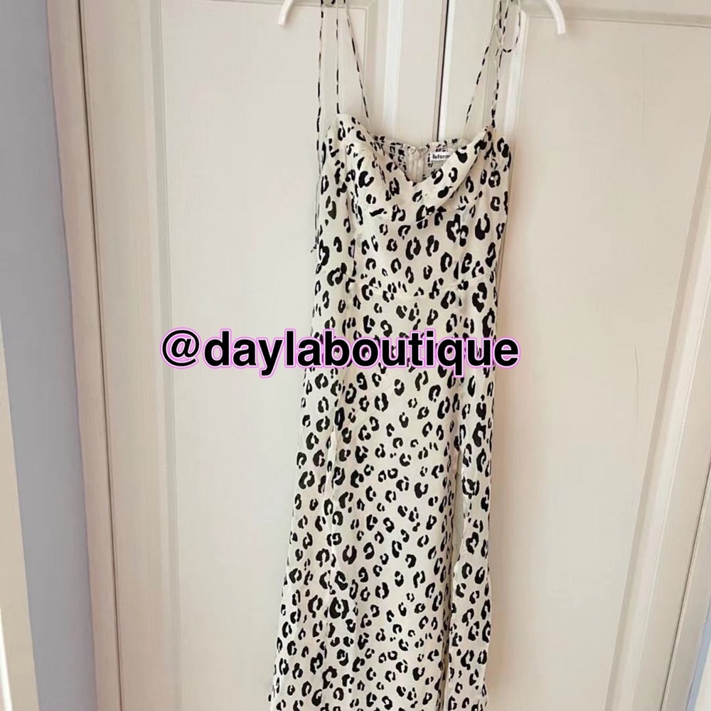 Reformation Juliette Dress Snow Leopard - Picture 6 of 6